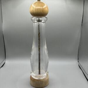 Trudeau 13" Professional Pepper Mill Restaurant Grinder Light Wood Acrylic